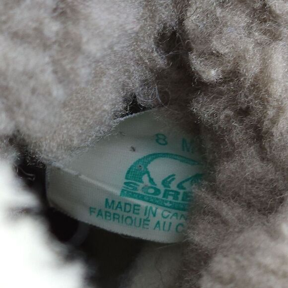 Sorel Women's Kaufman US 8M Beige Leather Lined Lace Up Shearling Winter Boots - Picture 13 of 13